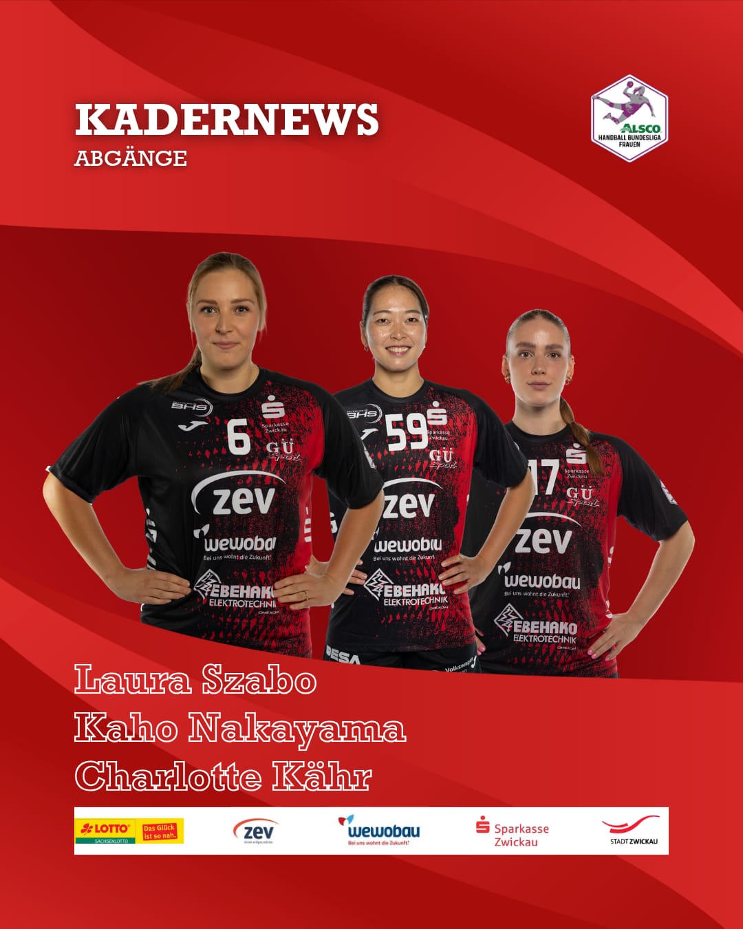 BSV Sachsen Zwickau und drei Spielerinnen gehen am Saisonende getrennte Wege